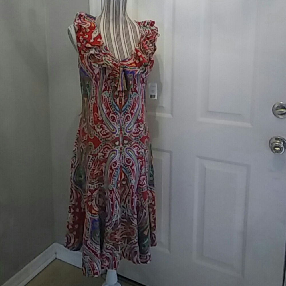 Ralph Lauren Paisley Print Knit Dress